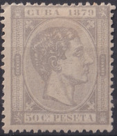 1879-155 CUBA 1879 ALFONSO XII 50c SIN GOMA Y BUEN CENTRAJE. - Prefilatelia