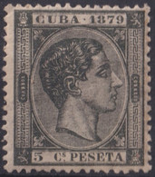 1879-154 CUBA 1879 ALFONSO XII 5c SIN GOMA Y BUEN CENTRAJE - Prefilatelia