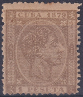 1879-150 CUBA 1878 ALFONSO XII 1 Pta FALSO FORGERY PARA ESTUDIO. - Prefilatelia