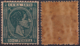 1878-178 CUBA 1878 ALFONSO XII 50c GOMA ORIGINAL Y BUEN CENTRAJE. - Préphilatélie