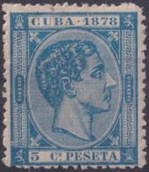 1878-176 CUBA 1878 ALFONSO XII 5c SIN GOMA Y BUEN CENTRAJE. - Prefilatelia