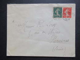 Frankreich 1917 Säerin Ganzsachen Umschlag Mit Zusatzfrankatur - Covers & Documents