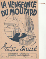 (SEPT 21) La Vengeance Du Moutard , Monologue Comique De STOLLE , Illustration P ABRIOUX - Partituras