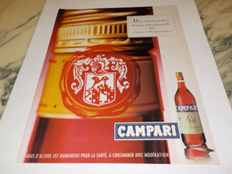ANCIENNE PUBLICITE APERITIF CAMPARI 1996 - Alcools
