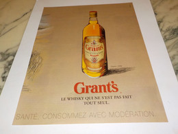 ANCIENNE PUBLICITE FINEST WHISKY GRANT S 1995 - Alcoholes