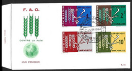 33/36° FDC - Contre La Faim / Tegen De Honger / Gegen Den Hunger / Against Hunger - RWANDA - 1962-1969