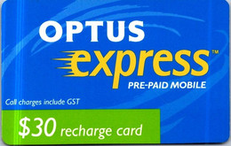 (3-10-2021 F) Phonecard -  Australia - (1 Phonecard)  Optus Express - $ 30.00 - Libano