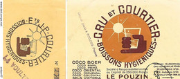 Delcampe - 2 Traites Illustrées 1939-59 / 08 LE POUZIN / CRU & COURTIER / Boissons Hygiéniques, Coco Boer, Coco Rival - Wechsel