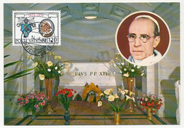 VATICAN - Carte Maximum - Pape Pie XII (Tombeau) - Vatican - 14/8/1980 - Maximum Cards
