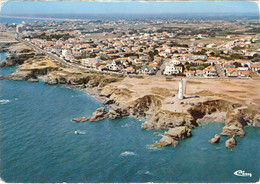 CPSM 85 SAINT HILAIRE DE RIEZ - SION SUR L'OCEAN Phare De La Corniche Vue Aérienne - Environs De St Gilles Croix De Vie - Saint Hilaire De Riez