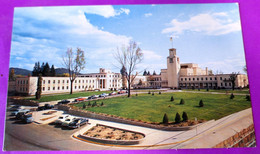 State Capitol Building Santa Fe NM 1950s Cars Scenic Postcard - Santa Fe