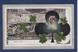 CPA Billet De Banque Banknote Circulé Surréalime Jeu De Cartes Femme Women - Monnaies (représentations)