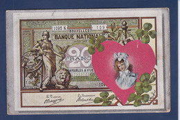 CPA Billet De Banque Banknote Circulé Surréalime Jeu De Cartes Femme Women - Monnaies (représentations)