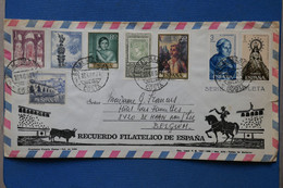 AC7  ESPANA  BELLE LETTRE 1960  POUR DEHAHN +   + AFFRANCHISSEMENT PLAISANT - Covers & Documents