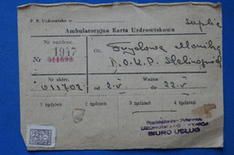 AC7  POLSKA   BELLE  CARTE TICKET 1947    ++   AFFRANCHISSEMENT INTERESSANT - Franking Machines (EMA)