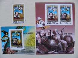 SALE! MNH IMPERFORATED Post Stamps From DPR Korea 1980 Johannes Kepler Astronomer Astronomy Space Galilei Kopernikus - Korea, North