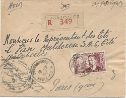 AOF  - HAUTE VOLTA  -N°47 / LETTRE RECOMMANDEE Par AVION Pour PARIS  -C à D OUGADOUGOU / 19 -11-1953 - Briefe U. Dokumente