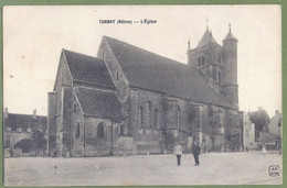 CPA Rare - NIEVRE - TANNAY - L'ÉGLISE - Petite Animation - édition J.C. - Tannay