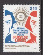 2015 Argentina Bicentenary Free People Congress   Complete Set Of 1 MNH - Unused Stamps