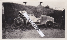 Course De La Côte D'Ars Voiture M. BOILLOT Quelques Instants Après L'accident Qui Lui Coutât La Vie Photo Originale 1932 - Coches