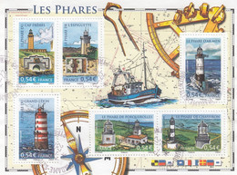 France - Oblitéré - Phares, Lighthouse, Leuchtturm. Bloc - Phares