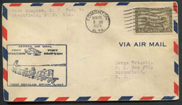 CANADA -  PA N° 1 / 1er. VOL Ft. MAC MURRAY-FORT SIMPSON LE 26/11/1929 ( MULLER N° 168 ) - SUP - Eerste Vluchten