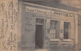 Saint-Pierre-des-Corps     37     Ou Tours   Hôtel Restaurant  L. Portier 24 Levée De La Loire        (voir Scan) - Sonstige & Ohne Zuordnung
