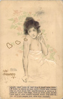 Art Nouveau 1900 La Favorite V Seins Nus Et Cigarette à La Main  Par Raphaël Kirchner + Texte De Presse En Accord - Kirchner, Raphael