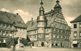 DDR Kleinformat AK Um 1963 Hildburghausen In Thüringen, Geschäfte, Rathaus - Hildburghausen