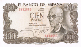 BILLETE 100 Pesetas Manuel De Falla 1970. SIN LETRA SERIE, BEC + - 100 Pesetas