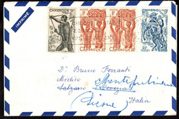 1961 Camerun, Lettera In Posta Aerea Per L'Italia, Timbro Di Arrivo - Cameroon (1960-...)