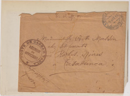 MAROC-1 Enveloppe En FRANCHISE-Poste Aux Armées+poste De CASBAH-TADLA-réunion Des Officiers-Janvier 1915 - Lettres & Documents