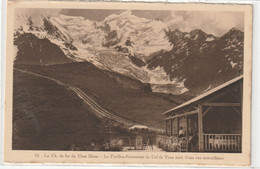 DEPT 74 : édit. M Bourrey N° 10 : Le Pavillon Restaurant Du Col De Voza , Chemin De Fer Du Mont Blanc - Chamonix-Mont-Blanc