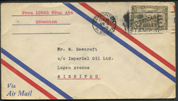 CANADA -  PA N° 1 / 1er. VOL EDMONTON- WINNIPEG LE 4/4/1930 - SUP - Erst- U. Sonderflugbriefe