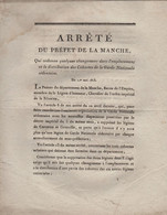 Departement De La Manche - 1 Mai 1815 - Organisation De La Garde Nationale - 6 Pages - Historical Documents