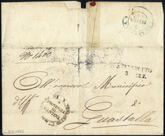 Cover 1859, Oltrepò Mantovano, Lettera In Franchigia Da S. Benedetto 3.10.59 Per Bozzolo A Guastalla (Modena) - Lombardije-Venetië