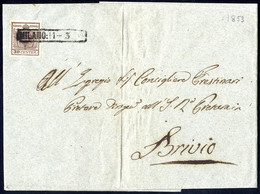 Cover 1850, 30 Cent. Primo Tipo, Su Lettera Da Milano 1.3.1853 (Sass. 7 - ANK 4HI) - Lombardy-Venetia