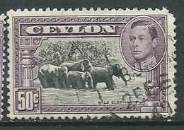 Ceylan - Yvert N° 260  Oblitéré  Dent Manquant Dans 1 Angle , Dent 12-     Au  11807 - Ceylon (...-1947)