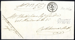 Cover 1861, "CULAGNA 21 / SET. / 61", Annullo D.c.asterisco Su Lettera In Franchigia Per Castelnuovo Nè Monti, Raro - Modena