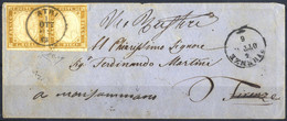Cover 1862, Lettera Spedita Da Atri Il 1.10. Primo Giorno D'uso Dei Francobolli Sardi Nelle Province Napoletane Affranca - Napoli