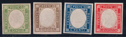 * 1861, Provincie Napoletane, 5 Cent. - 40 Cent., Quattro Valori (Sass. 1-4 / 170,-) - Napoli