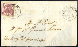 Cover "Castelluccio", Soprascritta Di Lettera Del 3.4.61 Per Napoli Affrancata Con 2 Grana III Tavola, Punti 11, Certifi - Napoli