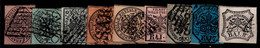 O 1852, ½ Al 8 Baj., Serie Tipo Di Nove Valori (Sass. 1-9 / Ca. 800,-) - Kirchenstaaten