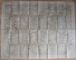 Carte De BELGIQUE Nr 8 DINANT Institut Cartographique Militaire Impression Litho 1933 Bastogne Houfalize La Roche Nadrin - Topographische Karten