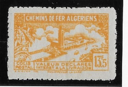 Algérie Colis Postaux N°130a (réf. Dallay) - Variété Sans Surcharge CR - Neuf ** Sans Charnière - TB - Pacchi Postali