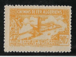Algérie Colis Postaux N°132b (réf. Dallay) - Variété Sans Surcharge CR - Neuf ** Sans Charnière - TB - Postpaketten