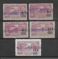 Algérie Colis Postaux N°147/151 (réf. Dallay) - Variété Sans Surcharge CR - Neuf ** Sans Charnière - TB - Paquetes Postales