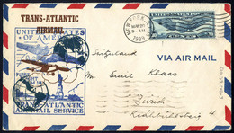 Cover 1939, Erstflug New York - Marseille, Brief Vom 20.5.1939 Nach Zürich Mit Mi. 450 Frankiert (Muller 426) - Other & Unclassified