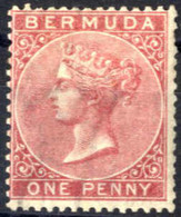 * 1865/1903, Königin Viktoria, 1 P Rosarot Ungebraucht, SG 1 Mi. 1 Aa - Bermuda