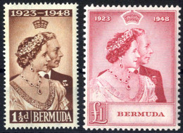 * 1948, Silberhochzeit, Komplette Serie 2 Werte Ungebraucht, SG 125-126 Mi. 120-121 - Bermuda